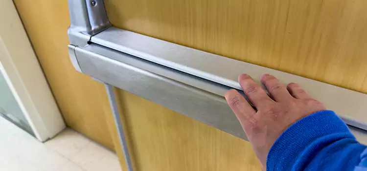 Installing a Push Bar on a Door Manhattan Beach